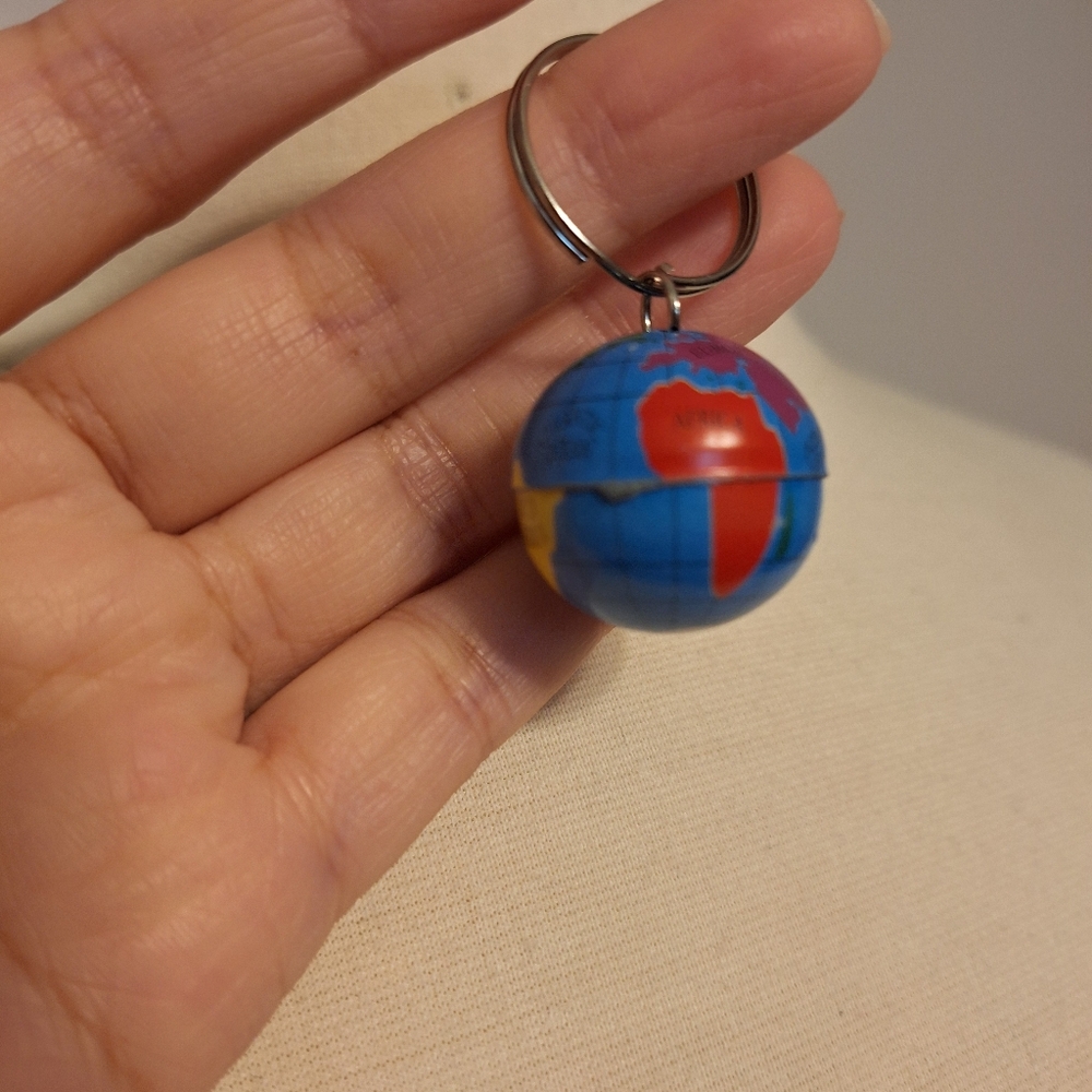 Globe World keychain Purse charm new